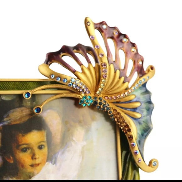 JAY Strongwater BUTTERFLY GREEN PICTURE FRAME
ENAMEL SWAROVSKI CRYSTAL 
5061
NEW - Picture 3 of 4